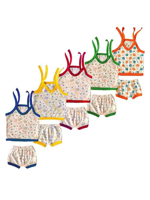 boys pack of 5 printed shorts set combo - 21683496 - Very Small Image - 1