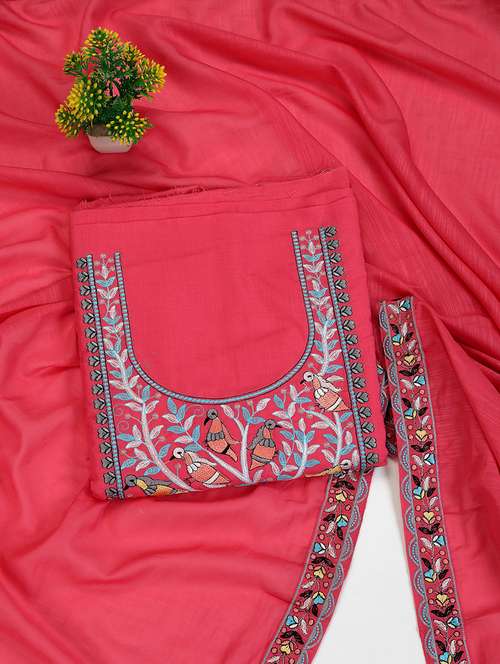 women embroidered unstitched suit set with dupatta - 21688902 - Very Small Image - 1