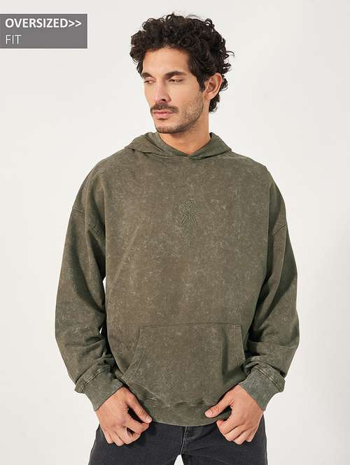 men long sleeves acid washed sweatshirt - 21695069 - Very Small Image - 1