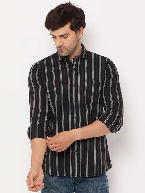 black cotton casual shirt - 21697413 - Very Small Image - 1