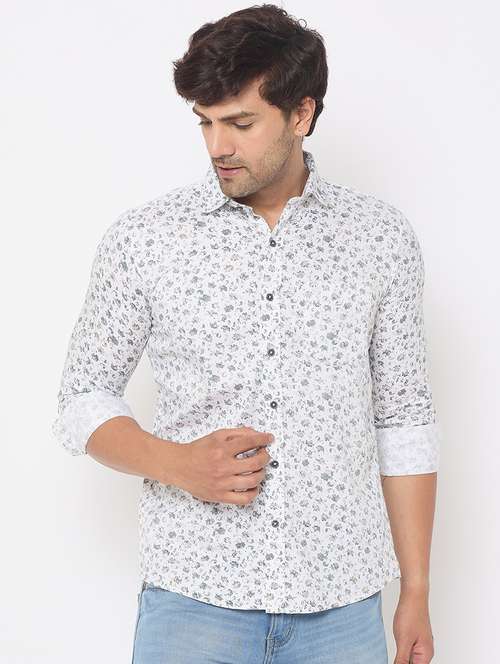 white cotton casual shirt - 21697434 - Very Small Image - 1