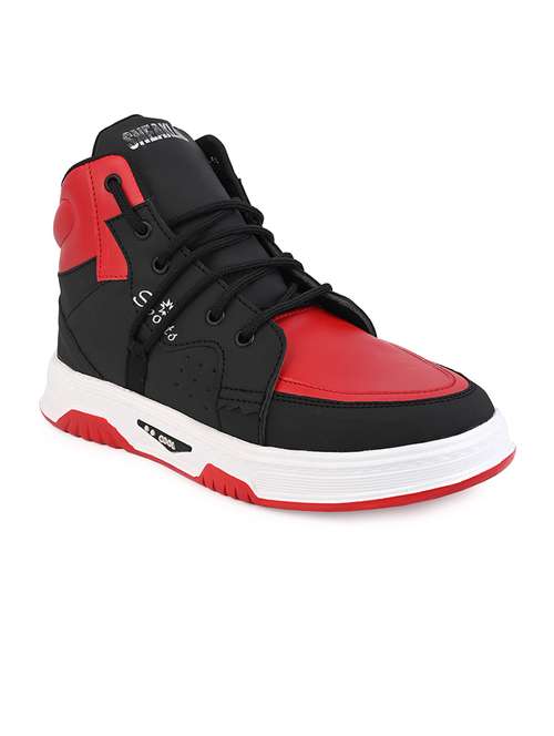 men red lace up sneakers - 21703738 - Very Small Image - 1