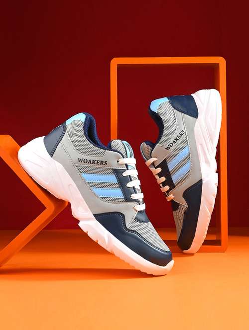 men color block running sport shoes - 21710340 - Very Small Image - 1