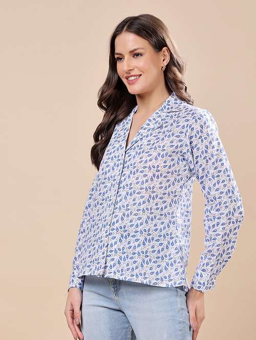 women printed long sleeve shirt - 21712498 - Very Small Image - 1