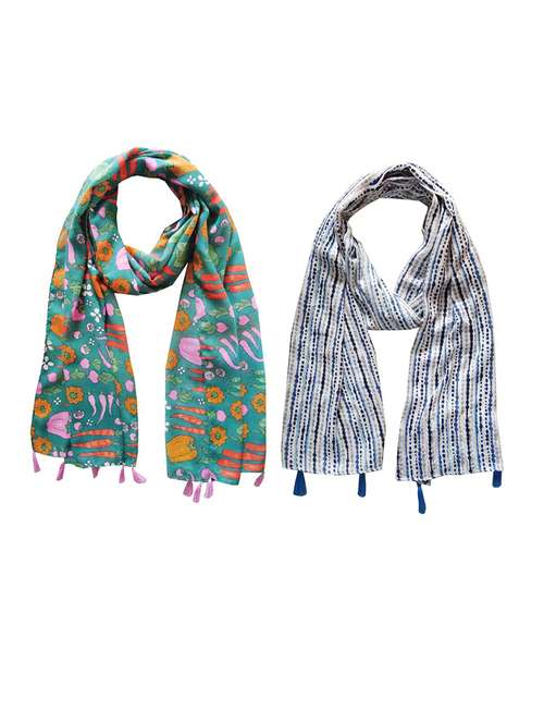 women pack of 2 printed scarfs - 21715704 - Very Small Image - 1