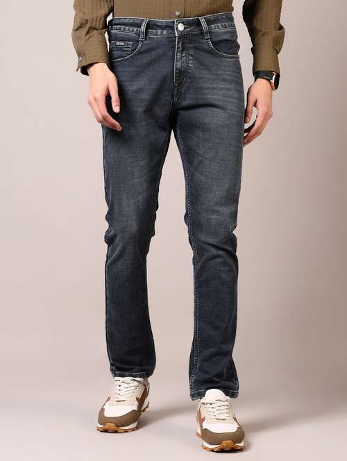 men washed mid rise jeans - 21718004 - Very Small Image - 1
