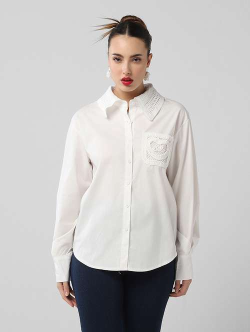women solid long sleeve shirt - 21721653 - Very Small Image - 1