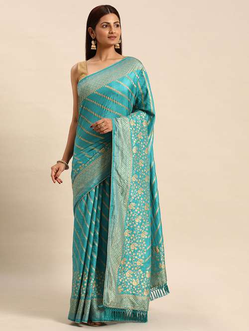 women self design banarasi saree with blouse - 21723538 - Very Small Image - 1