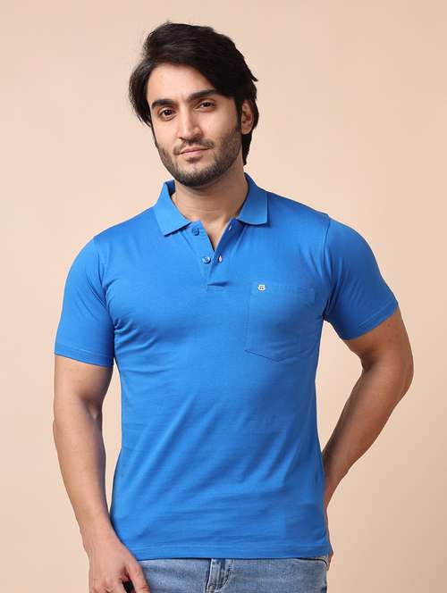 men short sleeves plain polo t-shirt - 21725035 - Very Small Image - 1