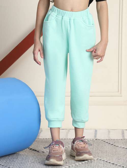 girls solid mid rise casual jogger - 21732092 - Very Small Image - 1