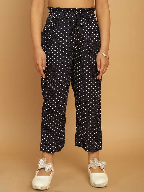 girls polka dot high rise ankle length trouser - 21732101 - Very Small Image - 1