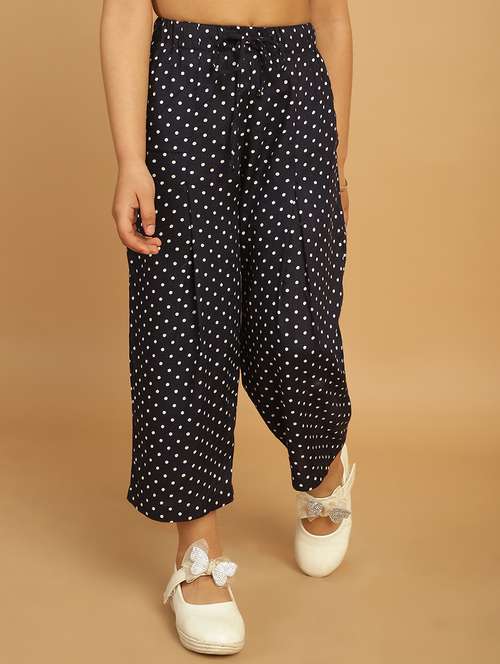 girls polka dot high rise ankle length trouser - 21732109 - Very Small Image - 1