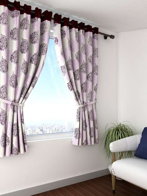 stylish and attractive printed curtains - set of 2 - 21734044 - Very Small Image - 1