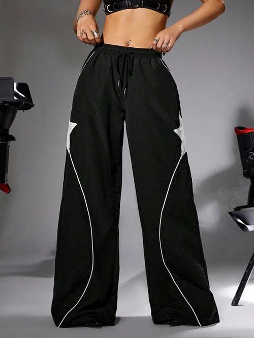 women printed high rise track pant - 21739085 - Very Small Image - 1
