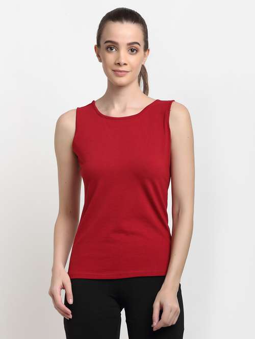 women solid sleeveless tank top  - 21740817 - Very Small Image - 1