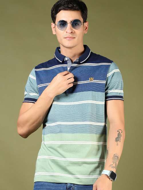 men striped short sleeve regular fit polo t-shirt - 21742816 - Very Small Image - 1
