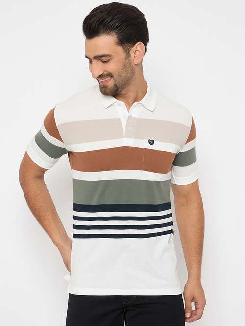 men short sleeves color block polo t-shirt - 21743255 - Very Small Image - 1