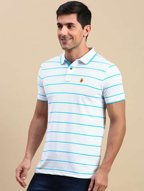 men short sleeves striped polo t-shirt - 21746586 - Very Small Image - 1