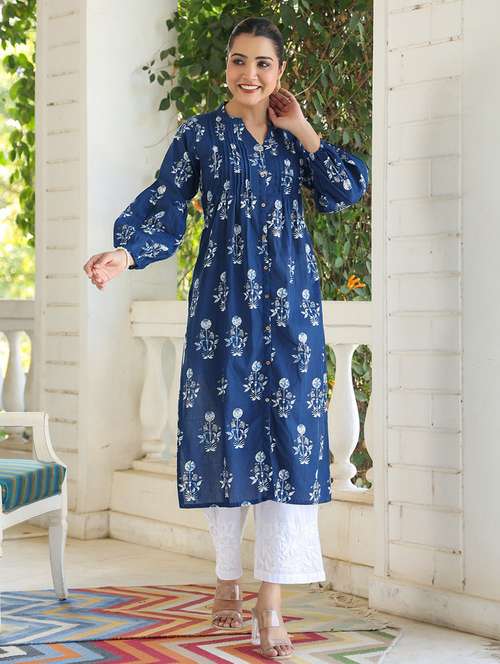 women printed straight kurta - 21746707 - Very Small Image - 1