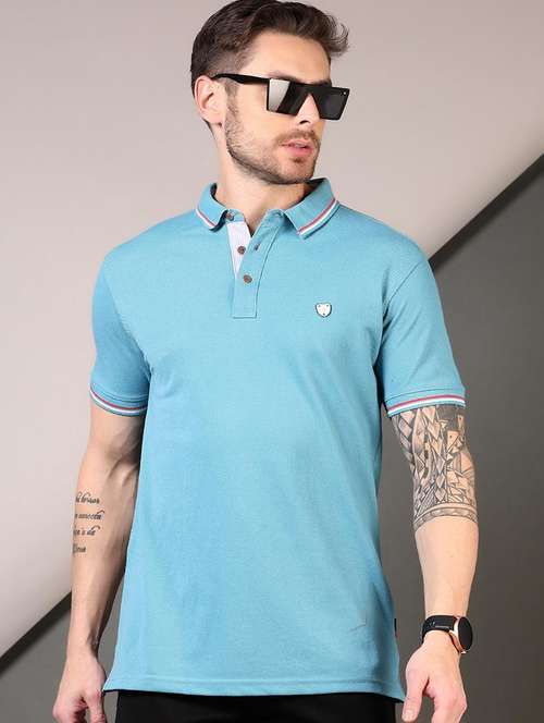 men solid short sleeve regular fit polo t-shirt - 21749909 - Very Small Image - 1