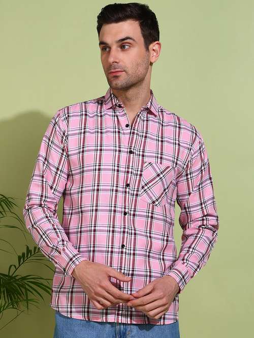 men checkered long sleeve regular fit casual shirt - 21750789 - Very Small Image - 1