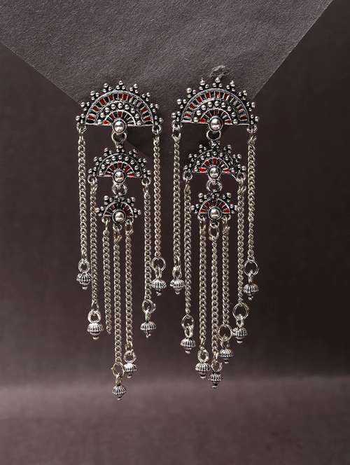 women oxidized drop earrings - 21750811 - Very Small Image - 1