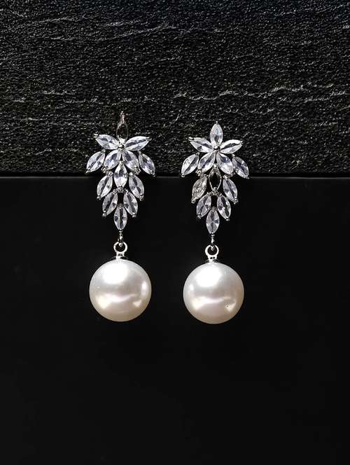 women stone studded drop earrings - 21750825 - Very Small Image - 1