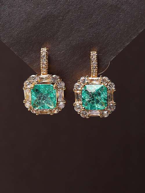 women stone studded drop earrings - 21750829 - Very Small Image - 1