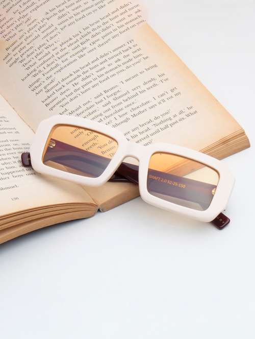 ted smith unisex light brown premium italian acetate sunglasses with polarized lenses. - 21766355 - Very Small Image - 1