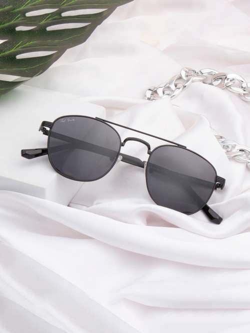 ted smith unisex black premium metal sunglasses with polarized lenses. - 21766363 - Very Small Image - 1