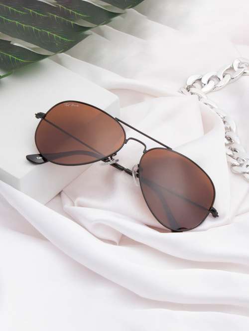 ted smith unisex brown premium metal sunglasses with polarized lenses. - 21766369 - Very Small Image - 1