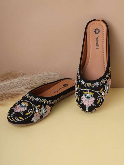 women embroidered slip on mule - 21767611 - Very Small Image - 1
