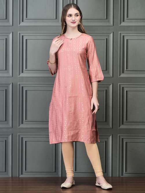 women three quarter sleeve straight kurta - 21785457 - Very Small Image - 1