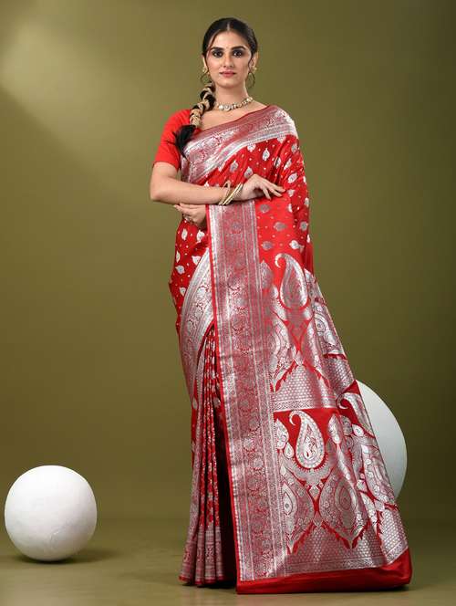 women self design banarasi saree with blouse - 21839752 - Very Small Image - 1