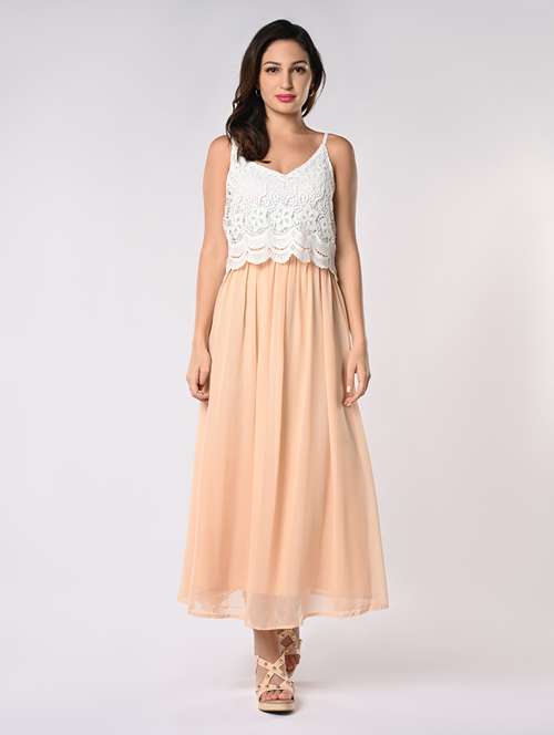 women lace detailed sleeveless fit & flare dress - 21840346 - Very Small Image - 1