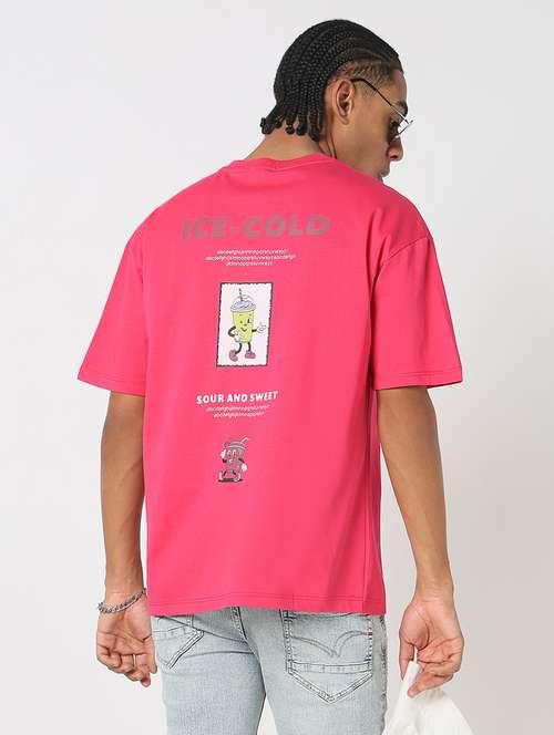 men back print round neck regular fit t-shirt - 21843294 - Very Small Image - 1