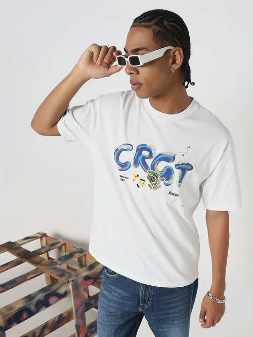 men front & back print round neck regular fit t-shirt - 21843295 - Very Small Image - 1