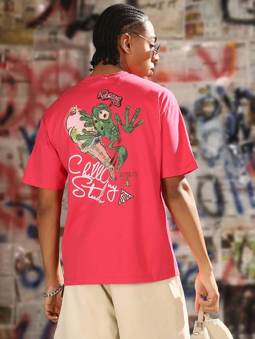 men back print round neck regular fit t-shirt - 21843299 - Very Small Image - 1