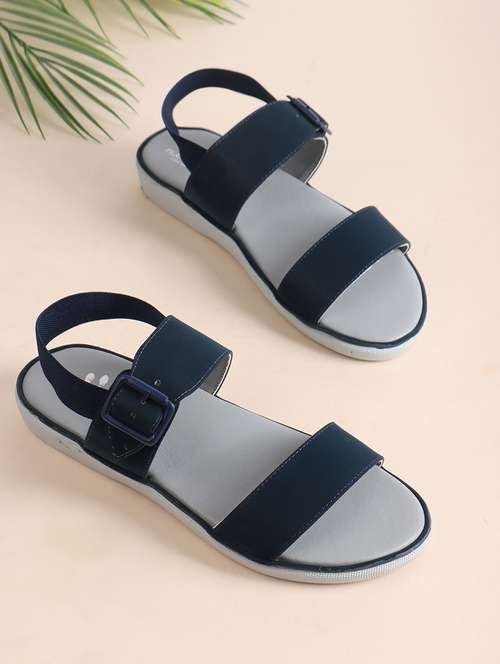 women navy blue back strap sandal - 21853751 - Very Small Image - 1