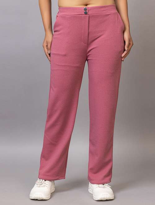 women solid mid rise straight trouser - 21869863 - Very Small Image - 1