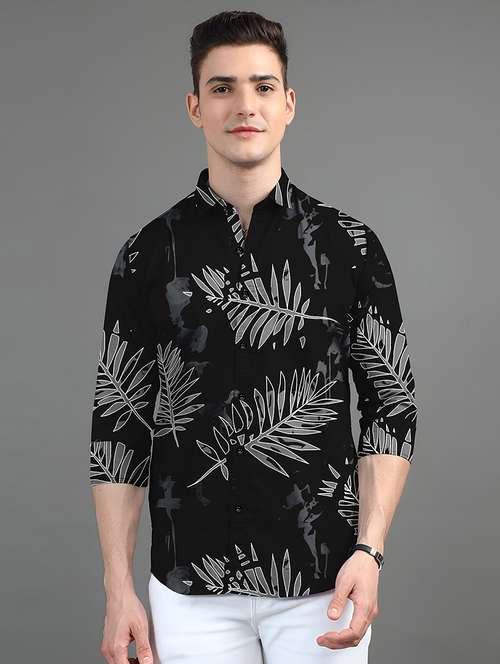 men printed long sleeves casual shirt - 21874555 - Very Small Image - 1