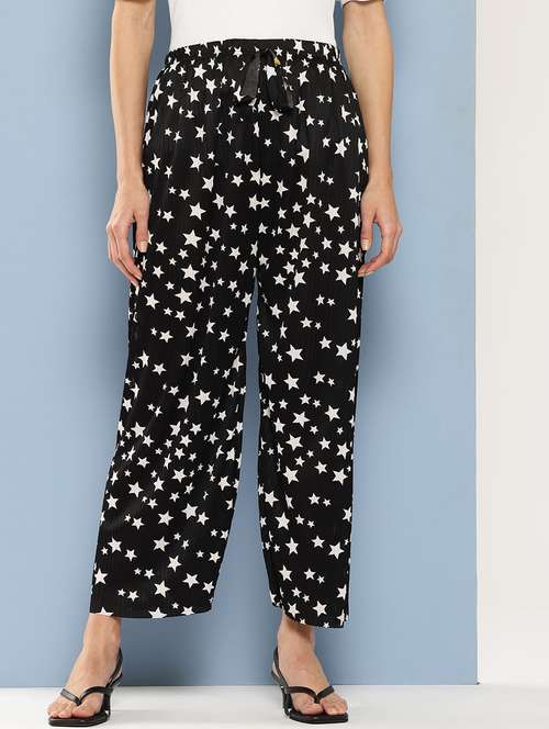 women printed mid rise ankle length straight palazzo - 21901197 - Very Small Image - 1