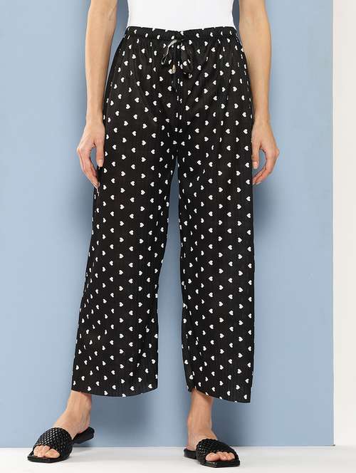 women printed mid rise ankle length straight palazzo - 21901209 - Very Small Image - 1