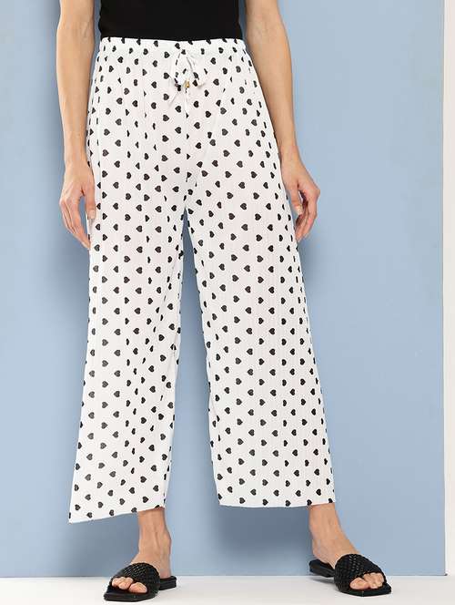 women printed mid rise ankle length straight palazzo - 21901213 - Very Small Image - 1