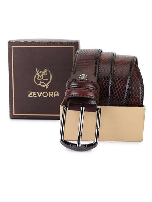 men brown textured belt - 21904629 - Very Small Image - 1