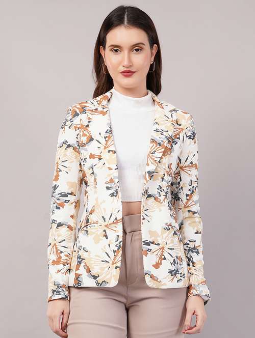 women solid long sleeves single breasted blazer - 21905177 - Very Small Image - 1