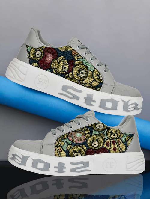 men grey lace up sneaker - 21906058 - Very Small Image - 1