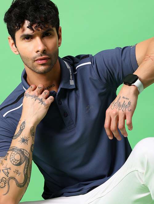 men solid short sleeve slim fit polo t-shirt - 21914991 - Very Small Image - 1