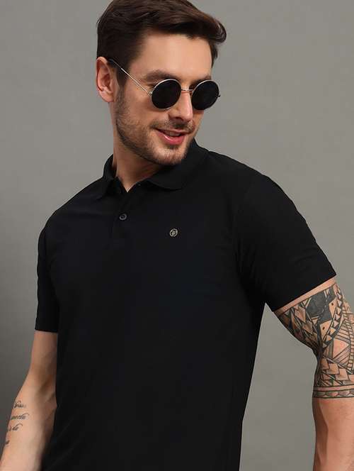 men solid short sleeves polo t-shirt - 21915430 - Very Small Image - 1