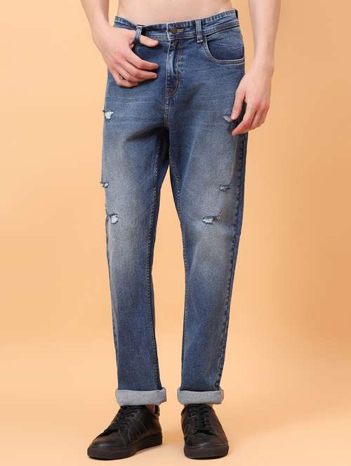 men distressed mid rise slim fit jean - 21917069 - Very Small Image - 1